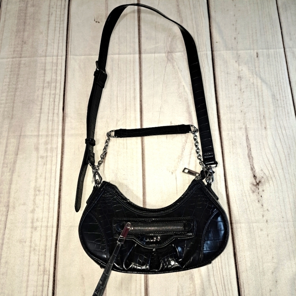 Aldo Croc Print Crossbody Convertible Handbag Purse